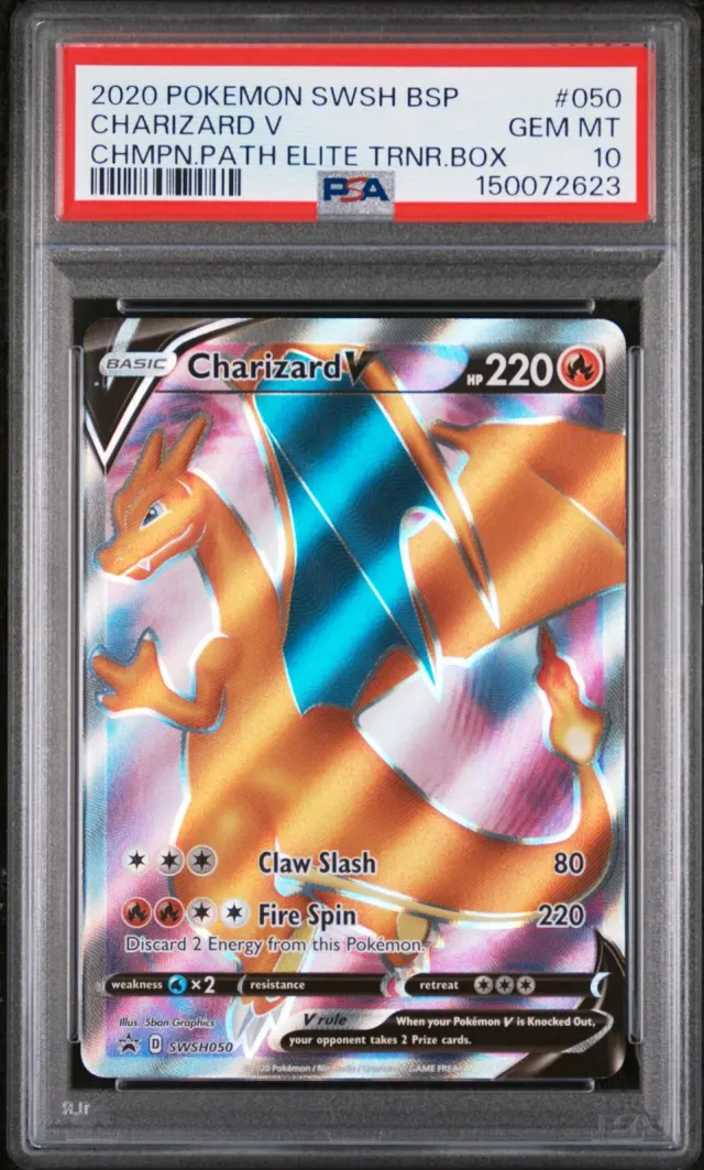 Charizard V SWSH050, graded PSA 10