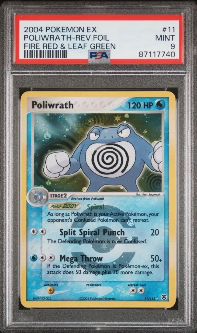 Poliwrath 11/112, graded PSA 9